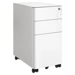 Pohyblivý kancelársky kontajner STAL – kov, biela, 3 zásuvky Autronic