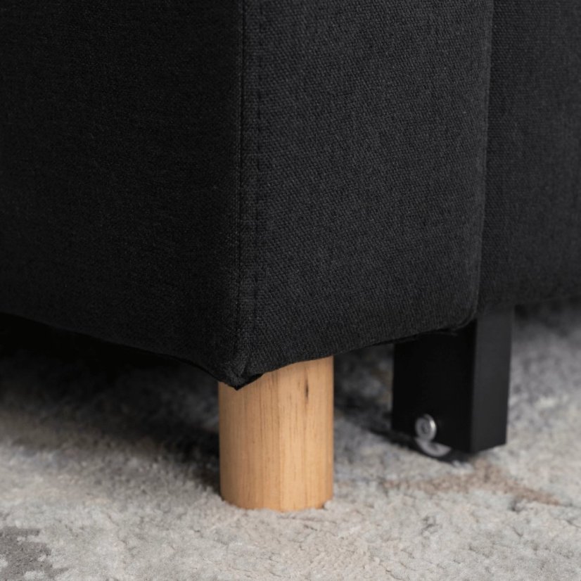 Elegantné ergonomické kreslo SOLOR v čiernej farbe - s držiakom na pitie