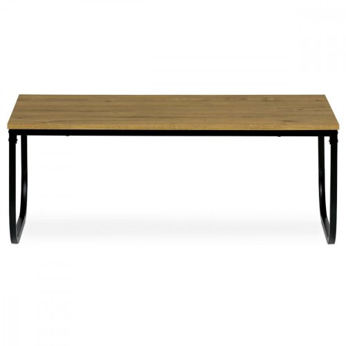 Konferenční stůl CINDA — MDF, kov, černá / dekor dub