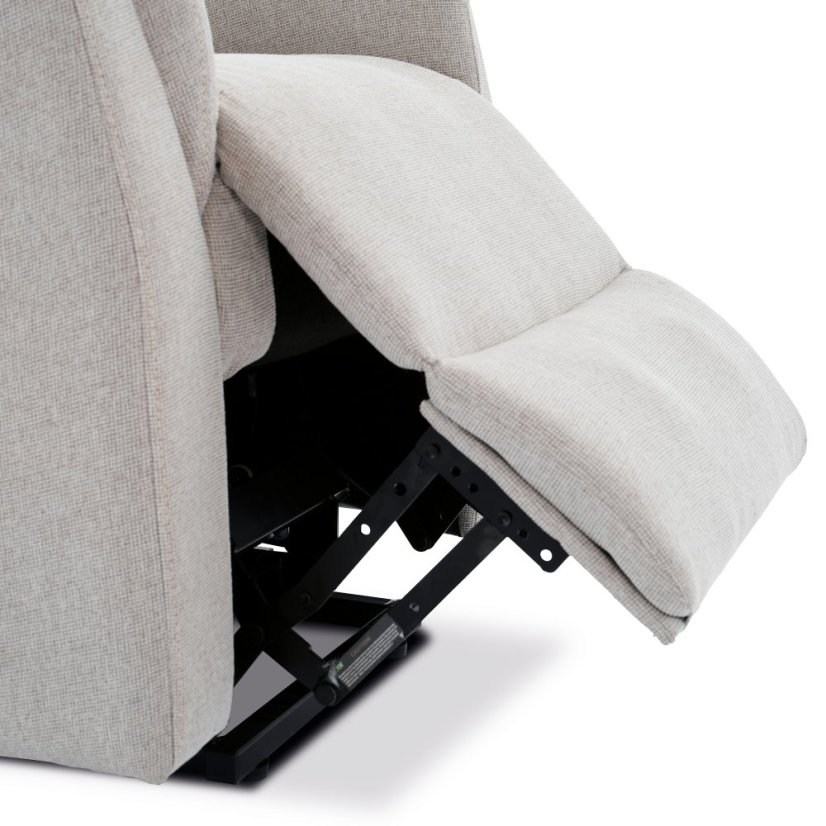 Luxusné krémové polohovacie masážne kreslo THERMIO s výhrevom a USB