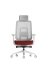Kancelářská ergonomická židle K42 WHITE SP – síťovaná/ čalouněná, červená