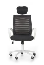 Kancelárska otočná stolička SOCKET - sieť, látka, čierna / biela