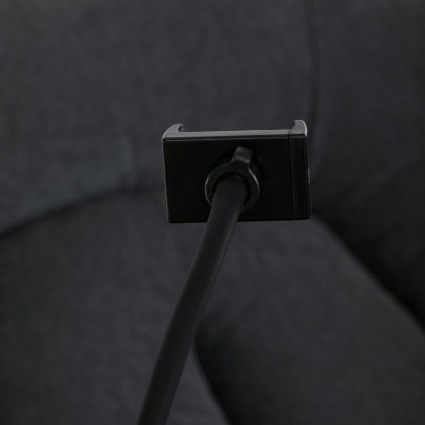 TV polohovací křeslo s elektrickým zabudovaným ovládáním LUMIO  — šedá látka, nosnost 160 kg Autronic