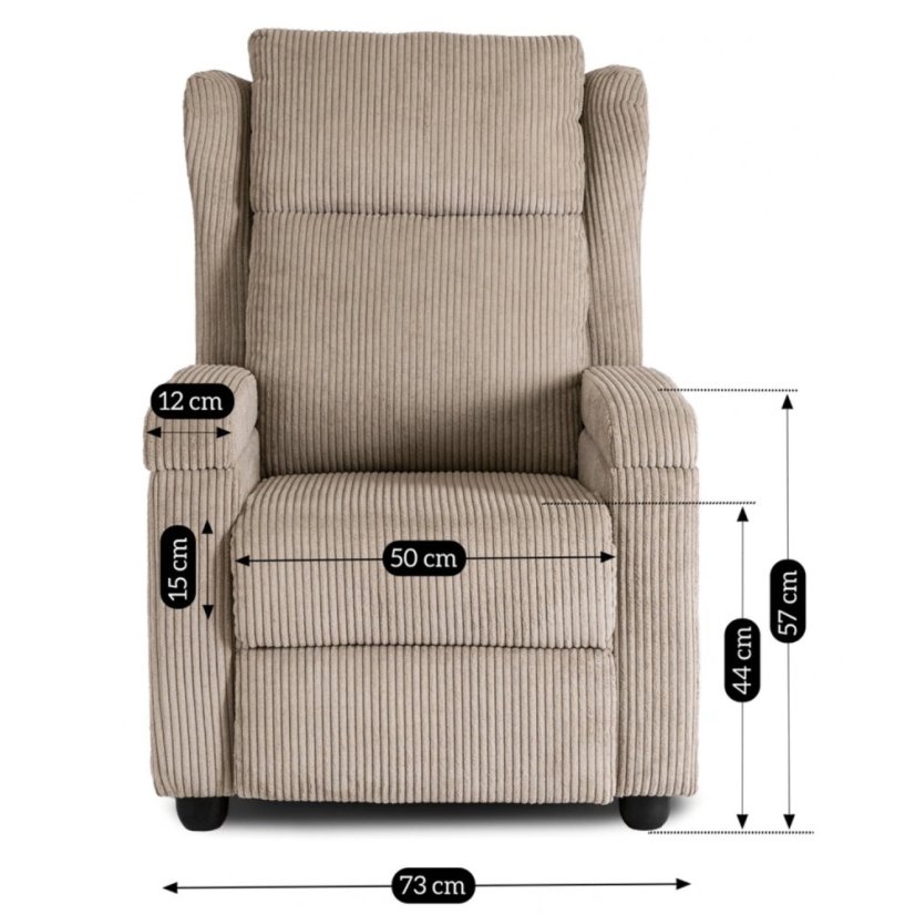 Kreslo SPENCER Manšestrové Béžové –