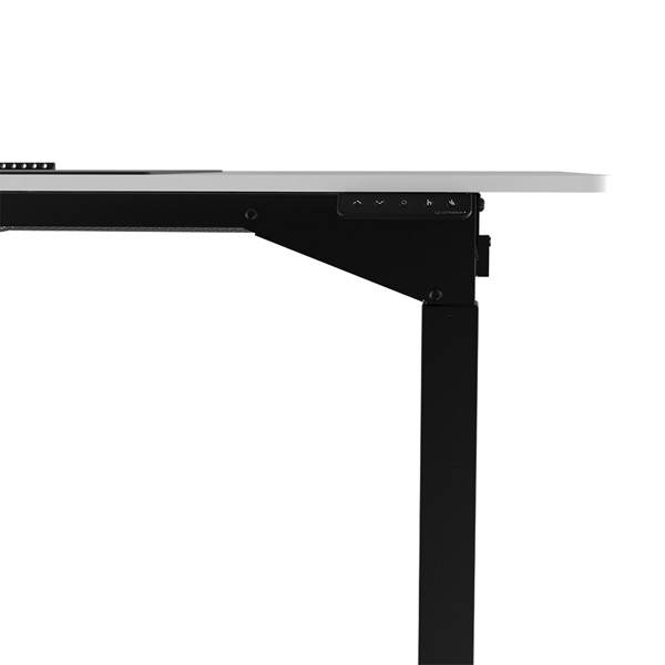 Elektricky výškově nastavitelný stůl UPLIFT — 160 cm, bílá / černá