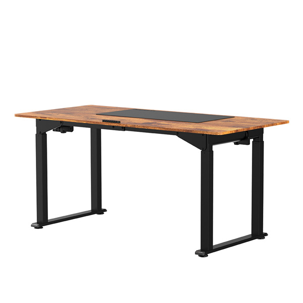 Elektricky výškově nastavitelný stůl UPLIFT — 160 cm, hnědá / černá