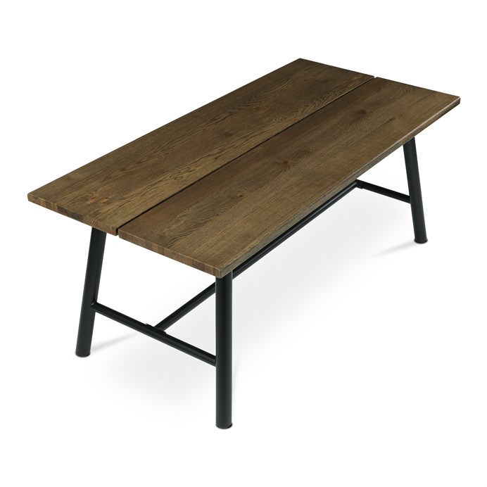 Jídelní stůl TABLON (180x90 cm / 220x90 cm) — masiv, hnědá