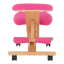 Ergonomická kľačadlo GROCO – ružová látk s bukovou konštrukciou