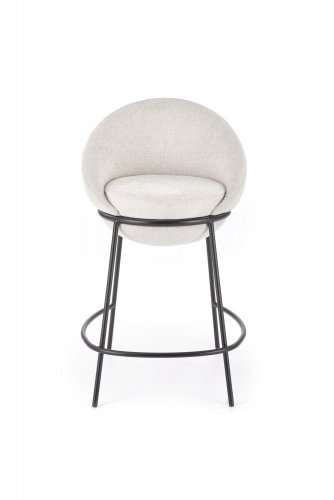 Barová židle KLINT — ocel, látka, béžová