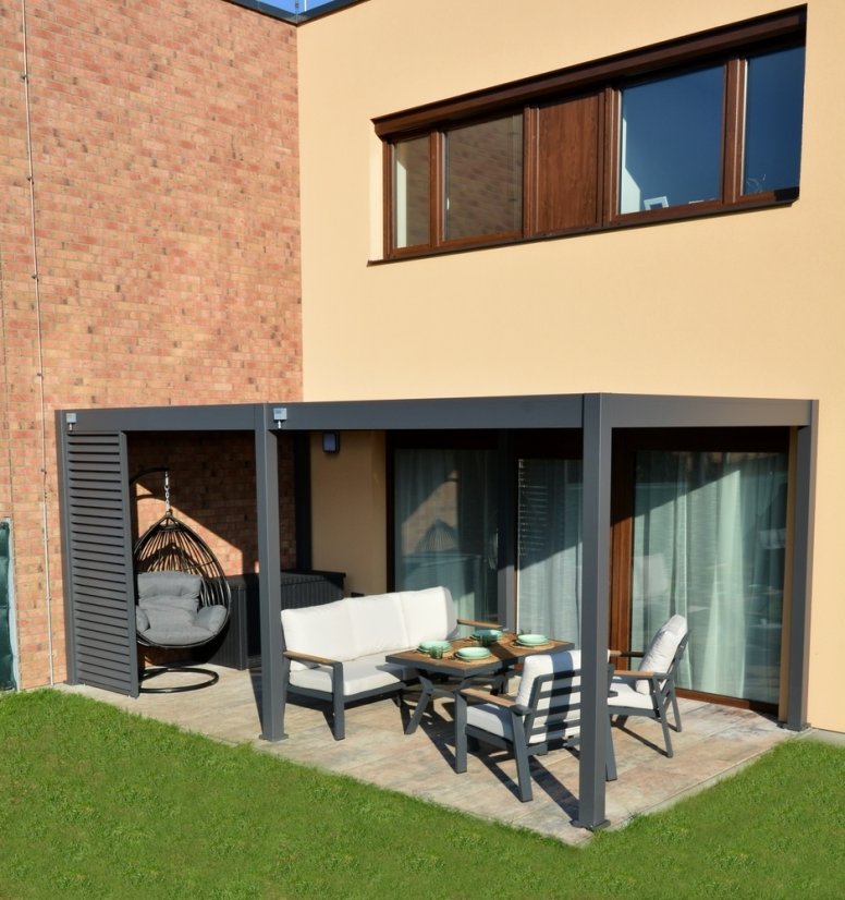 Bioklimatická pergola INTRO PLUS 6x3 m, hliník -  volně stojící