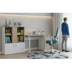 Štýlový kancelársky stôl RENO 120x60cm s šuplíkmi – melamín, dub sonoma Autronic