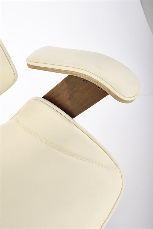 Kancelárske kreslo IGNAZIO – orech, ekokoža béžová