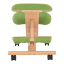 Ergonomická klekosed GROCO – zelená, látka, buk