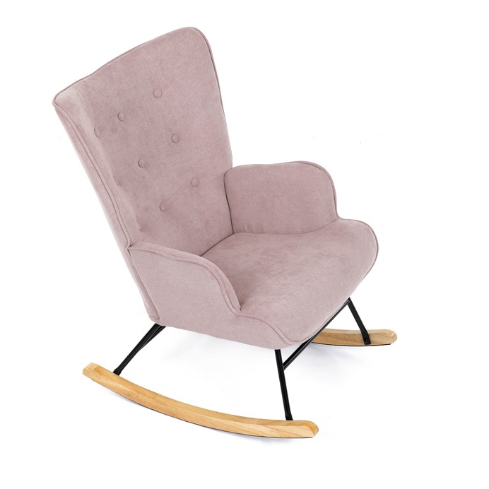 Houpací křeslo SIMLI - látka, růžová Autronic