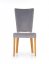 Jídelní židle ROIS – masiv, látka, dub medový / šedá