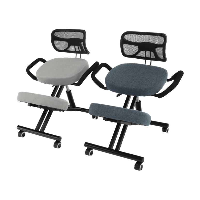 Ergonomická kľakačka RUFUS – Čierna, Látkový poťah