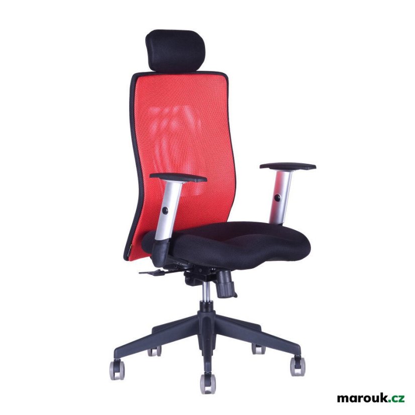 Kancelárska stolička na kolieskach CALYPSO XL SP4 – s podrúčkami a podhlavníkom - Čalúnenie Calypso: Antracit 1211