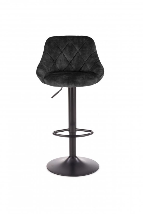 Barová stolička FRIZZ - látka, oceľ, čierna