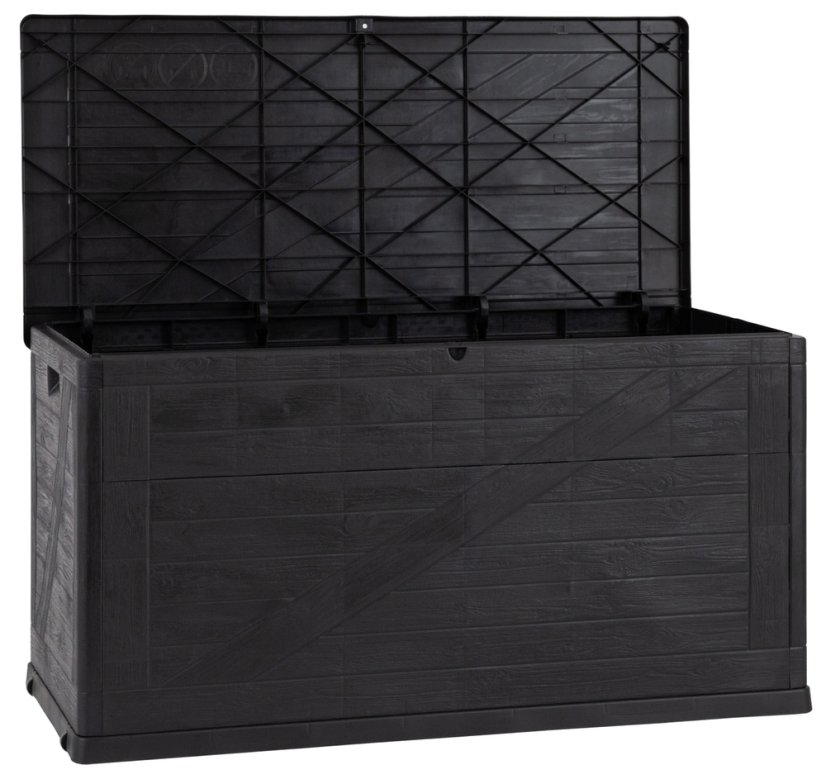 WOOD zahradní plastový úložný box 420 L - grafit