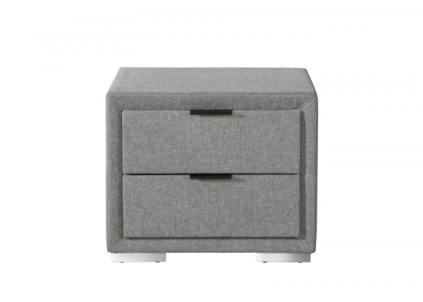 Nočný stolík LEVANTER – látka, sivá Nočný stolík LEVANTER – látka, sivá