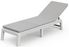 ATLAS (MALLORCA) lehátko – bílá/světle šedá, lisovaný plast