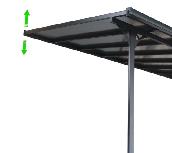 BRUCE F pergola - ŠEDÝ polykarbonát