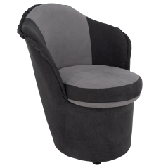 Designové křeslo PERSI s úložným prostorem — látka, šedá Kondela