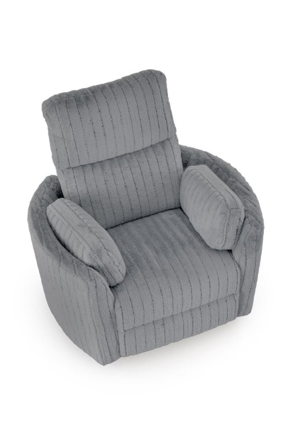 Televízne kreslo PEGAS s elektrickým nastavením polohy – sivá