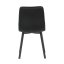 Elegantná jedálenská stolička NOX – čierny zamat, čierny kov Autronic