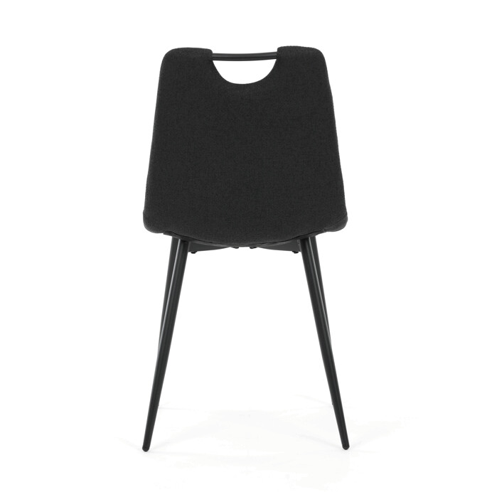 Jídelní židle FORMA – černá látka, černé kovové nohy Autronic