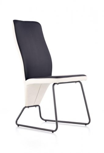 Jedálenská stolička ERIN – oceľ, ekokoža, viac farieb - Čalúnenie ERIN: šedá/biela