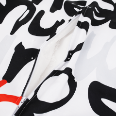 Sedací vak ELION - 86x100, látka, čierna / šedá / červená