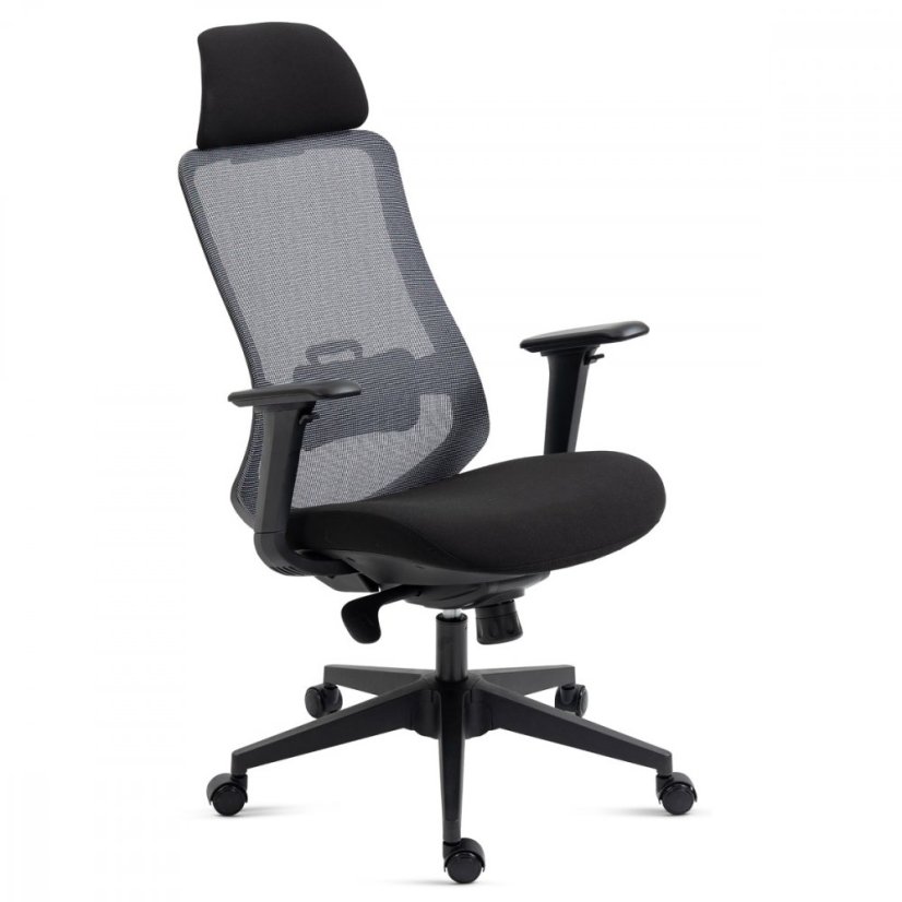 Kancelářská ergonomická židle NAVIA — látka, černá