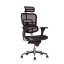 Kancelářská židle na kolečkách Office Pro SIRIUS – s područkami i podhlavníkem, nosnost 130 kg - Čalounění Sirius: MESH černá