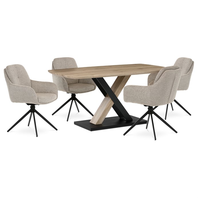 Jídelní stůl TERATO — 165x90x75, MDF, hnědá Autronic