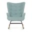 Hojdacie kreslo YAO – modrá, látka, ergonomický dizajn Autronic