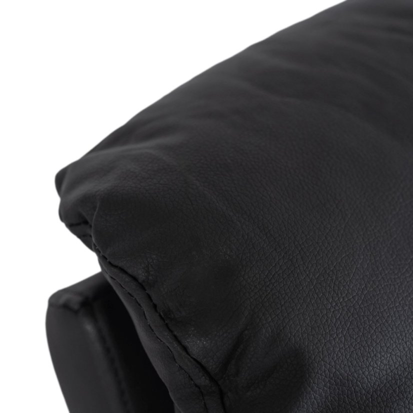 Masážne kreslo BRUCE – Luxusná rozkladacia čierna ekokoža