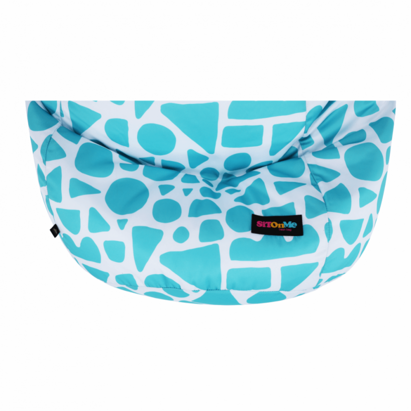 Sedací vak TELDIN —75x75x110, látka, tyrkysová / biela