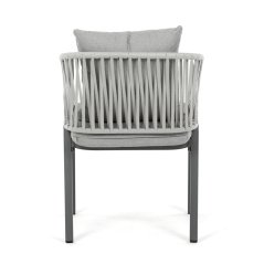 Zahradní křesílko WEAVE – šedé z kovu a polyretanu, Autronic