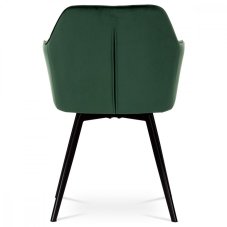 Jídelní otočné křesílko YELD — kov, látka, zelená Autronic