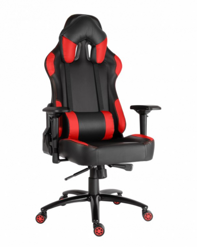 Herní židle RACING ZK-012 XL — PU kůže, černá / červená, nosnost 130 kg