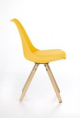 Jedálenská stolička K201 – masív / plast / ekokoža, viac farieb