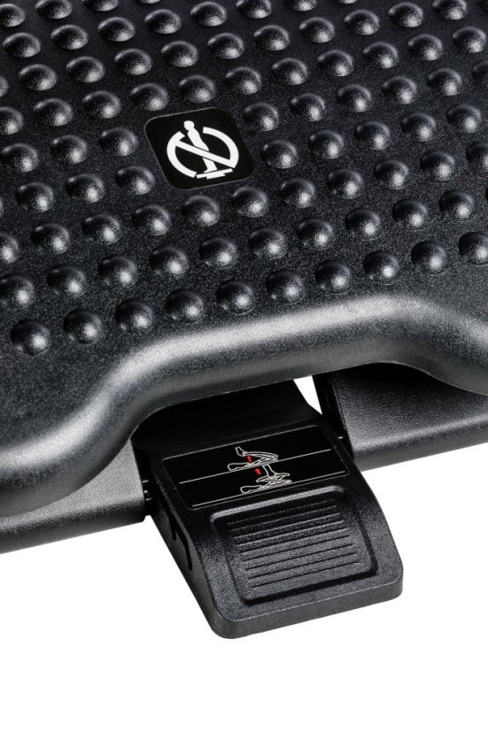 FOOTREST ADVANCED podložka pod nohy – čierna, výškovo aj uhlovo nastaviteľná
