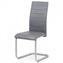 Jídelní židle BREMA — kov, ekokůže, šedá / více barev
