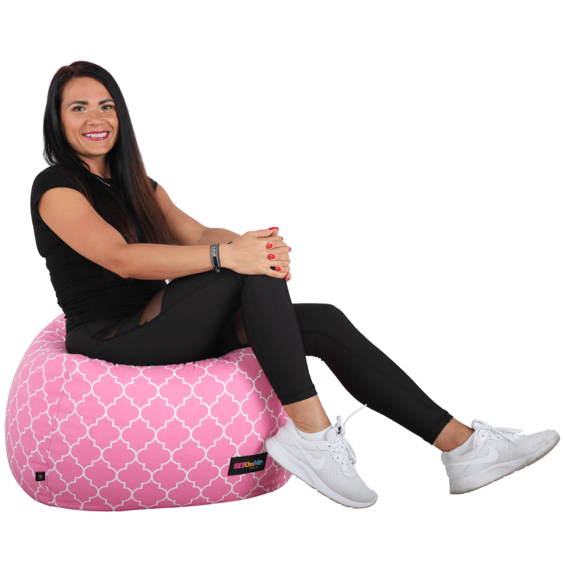 Sedací vak GOMBY — 60x50, látka, viac farieb - Gomby: ružový