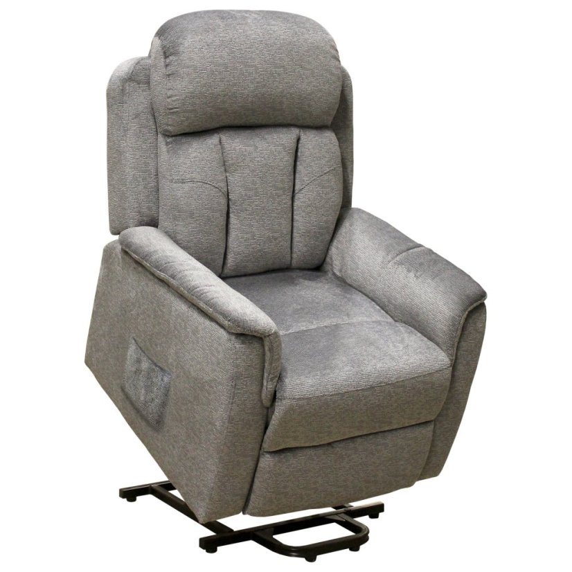 TV křeslo COMFORT s elektrickým polohováním — šedá IDEA nábytek