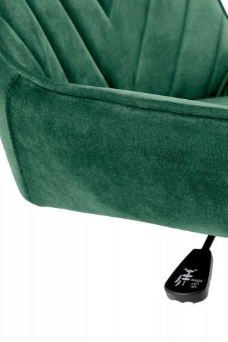 Dětská židle na kolečkách RICO – samet, zelená