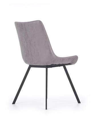 Jedálenská stolička MAKO – ekokoža, sivá