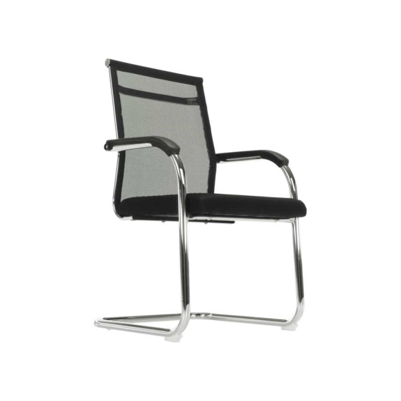 Konferenčná stolička ESIN - sieť/látka, viacfarebná - Farbové varianty ESIN: Hneda/čierna