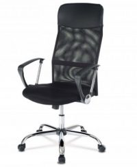 Otočná kancelárska stolička PREZIDENT II — látka, sieť, čierna